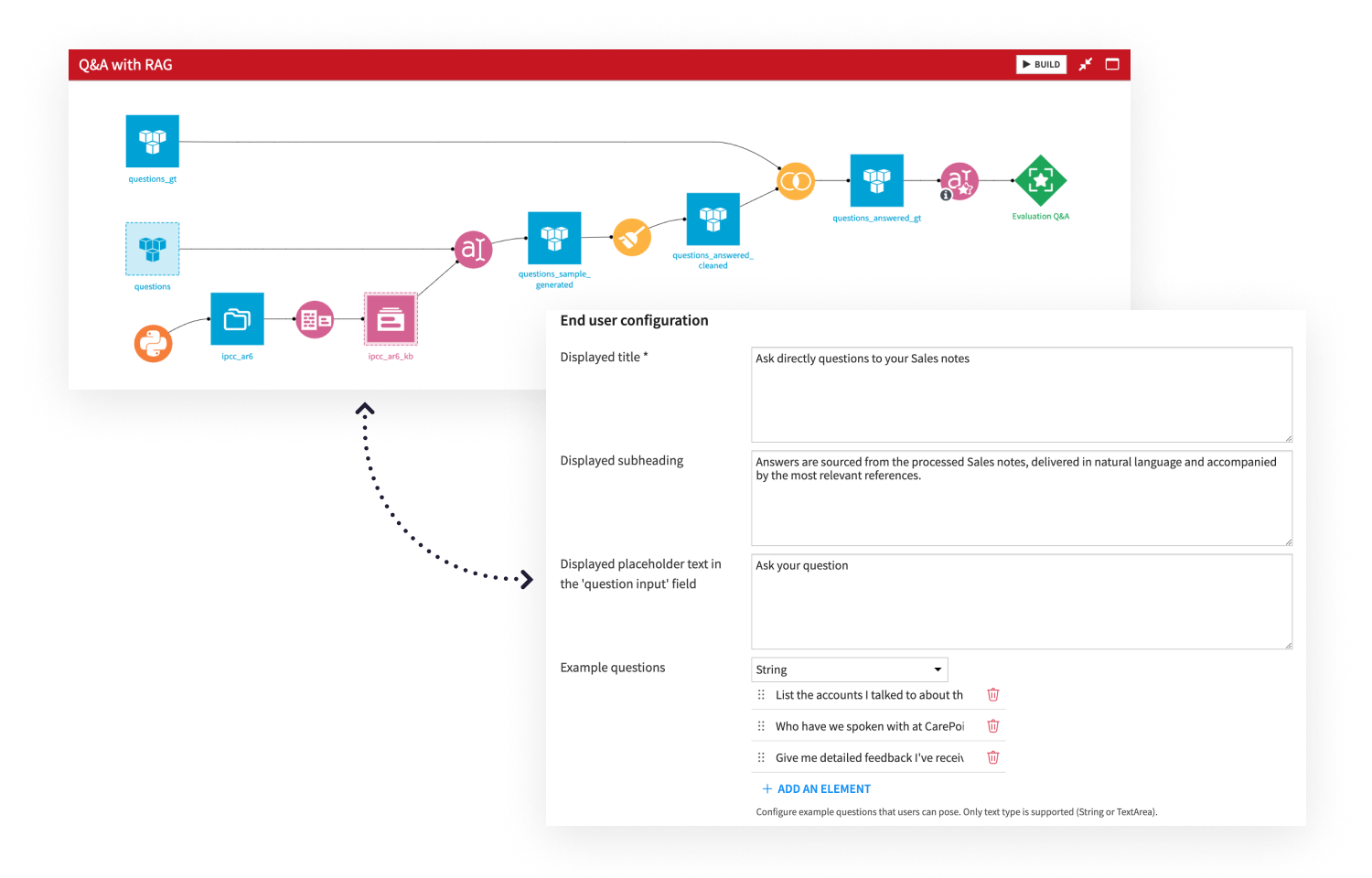 screenshot of dataiku flow