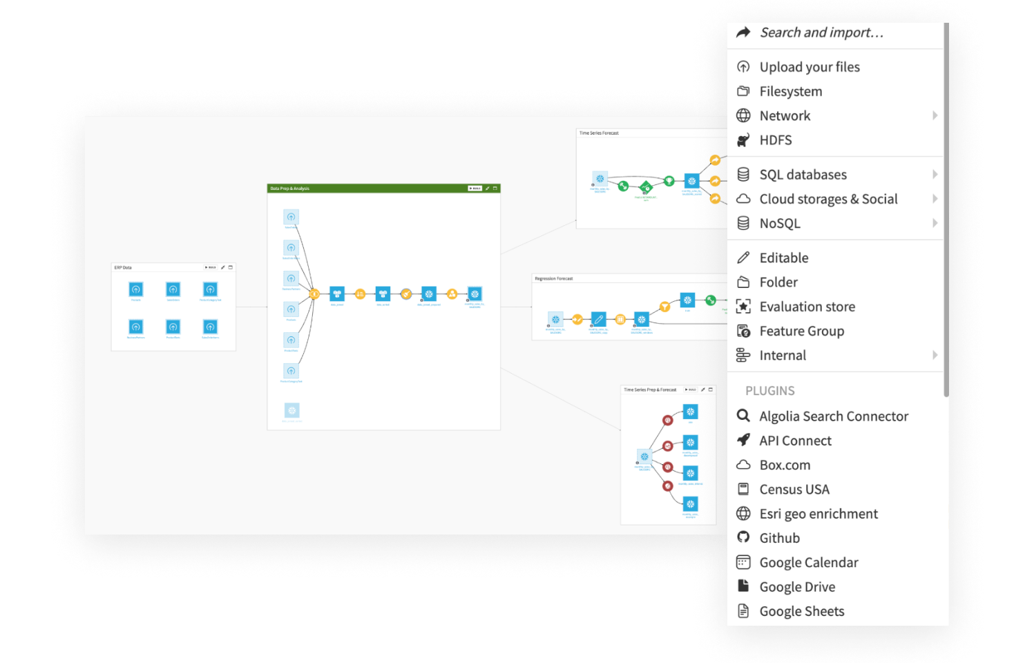 Dataiku Flow and Dataset Connections